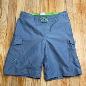 Cherokee Boys Grey Swim Trunks Size Medium (8-10)